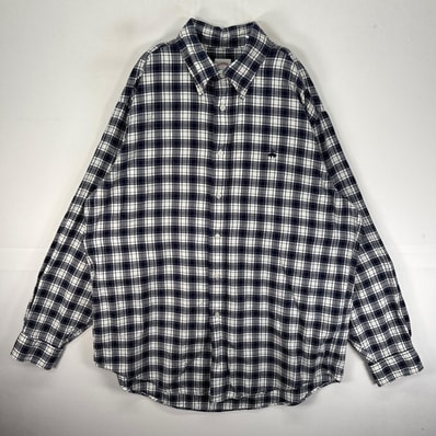 古着 ブルックスブラザーズ Brooks Brothers 長袖シャツ ボタンダウン MADISON L ネイビー系 チェック メンズ
