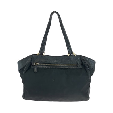 美品 PRADA プラダ ヴィッテロダイノ テスート 三角ロゴプレート ブラック 黒 ゴールド金具 レザー ナイロン/ ハンドバッグ ショルダーバッグ 602028 【中古】
