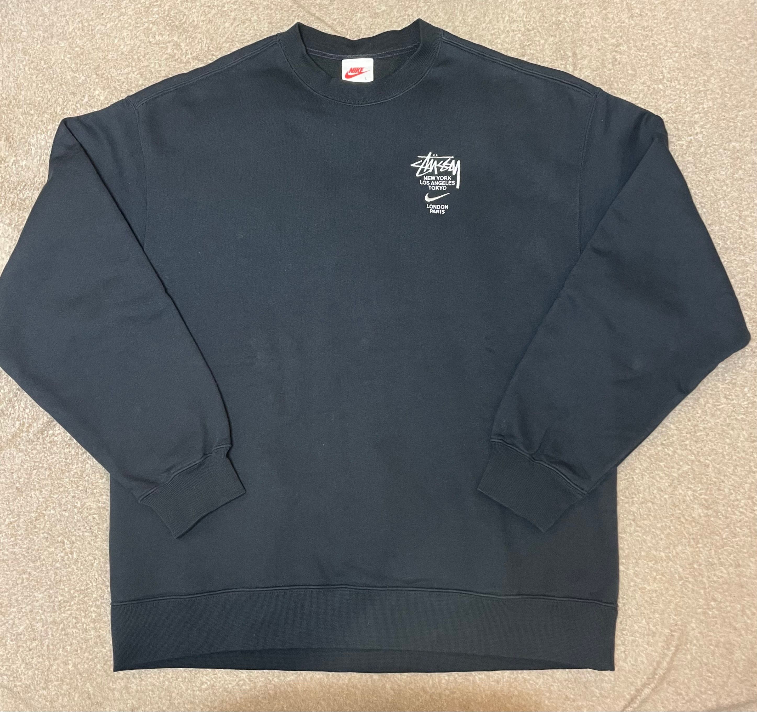 Nike x Stussy International Crewneck Sweatshirt (US Size) "Black" DC4198-010