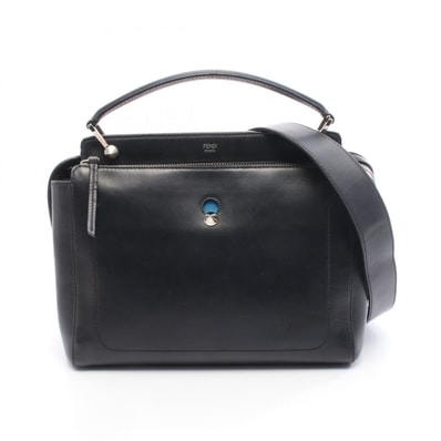 フェンディ FENDI DOT COM ドットコム ハンドバッグ バッグ レザー レディース ブラック系 8BN293 【中古】