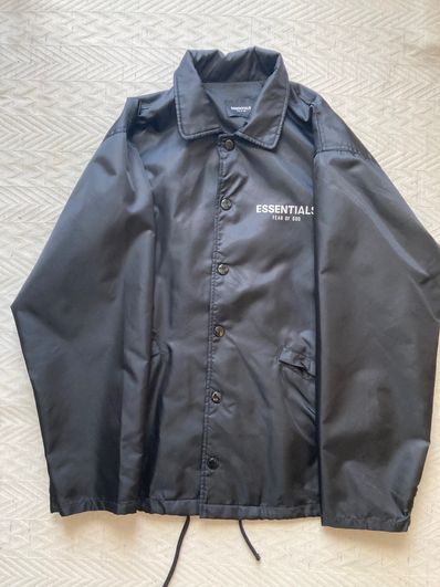 FEAR OF GOD ESSENTIALS Nylon Coach Jacket "Black"