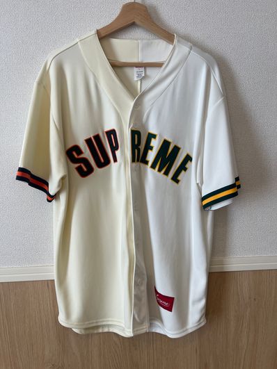 Supreme Don't Hate Baseball Jersey "Ivory White"
