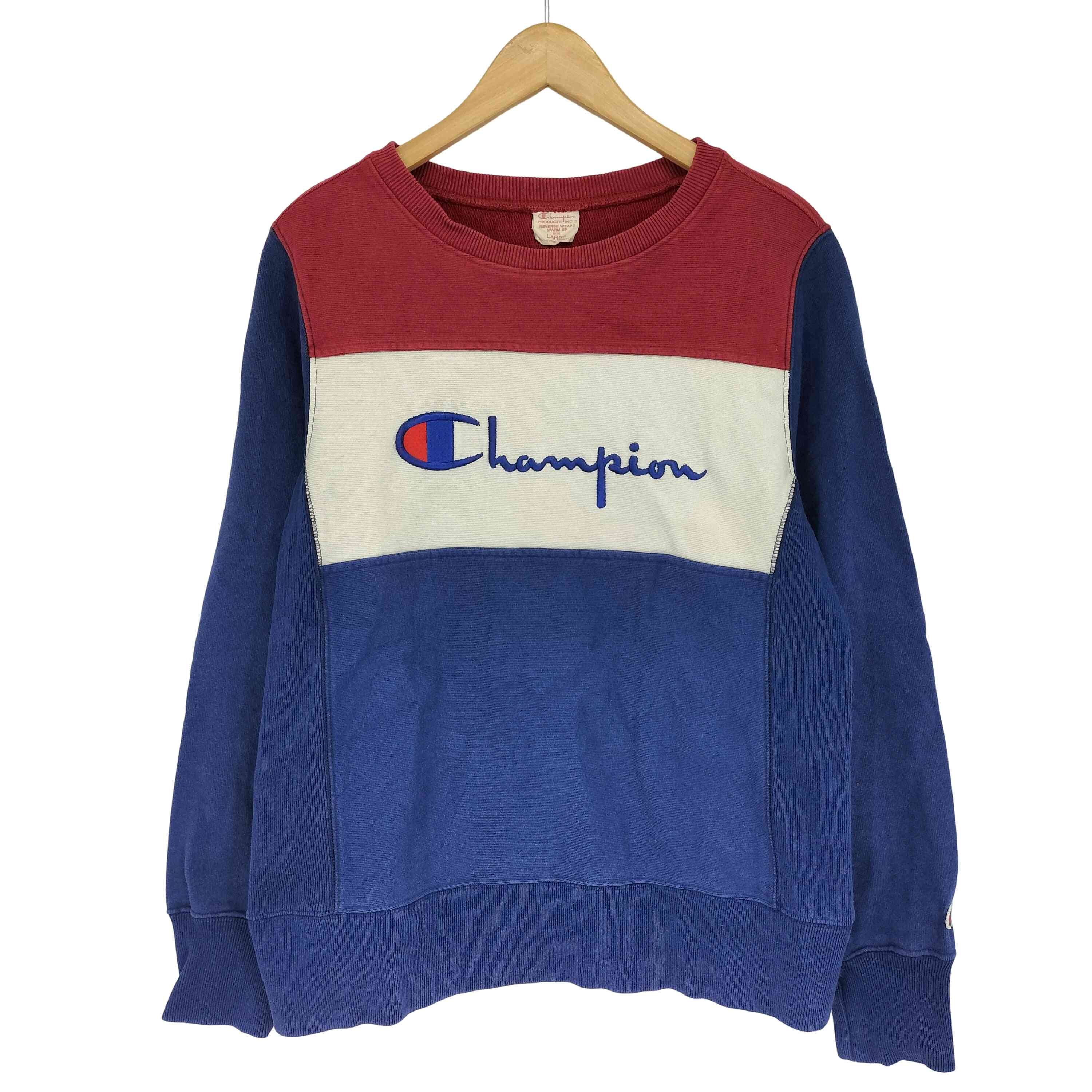 00s reverse weave ロゴ刺繍 トリコカラー スウェット【1142493282712】