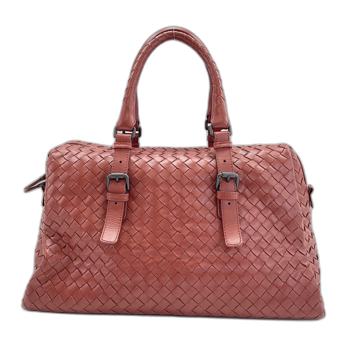 ボッテガヴェネタ BOTTEGAVENETA イントレチャート ハンドバッグ レザー【中古】