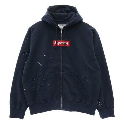 Supreme シュプリーム パーカー 26SS × MM6 Maison Margiela エムエムシックス メゾンマルジェラ Box Logo Zip Up Hooded Sweatshirt フーディー パーカー L【新古品】【未使用】【中古】