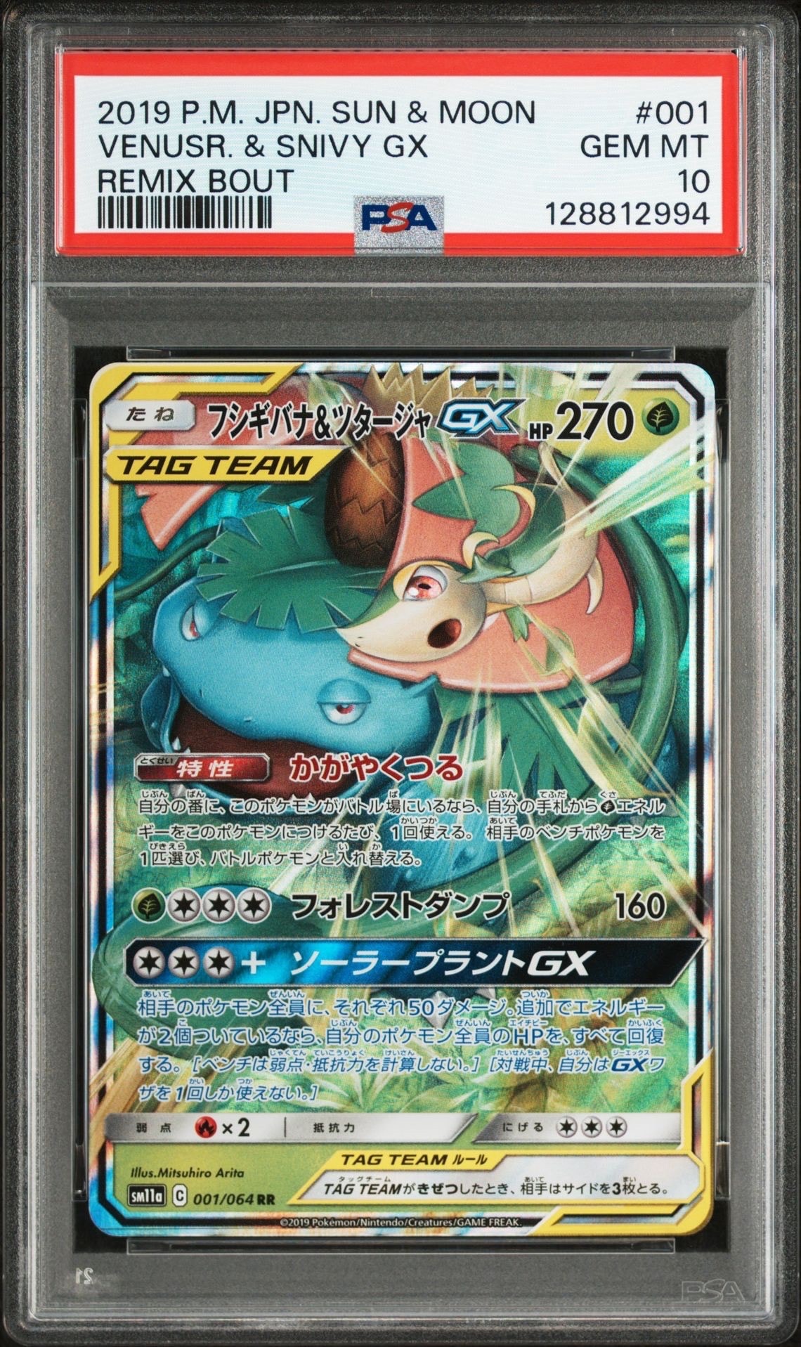 フシギバナ&ツタージャGX RR [SM11a 001/064](強化拡張パック「リミックスバウト」)