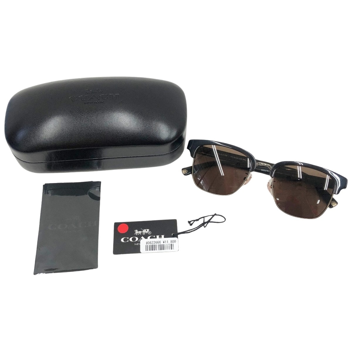 〇〇COACH コーチ サングラス 52□20 145 OHC8326 ブラック