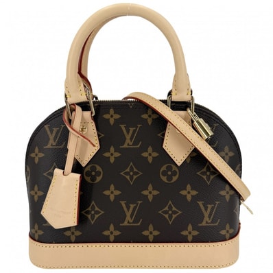 LOUIS VUITTON ルイヴィトン 2WAY モノグラム アルマBB ショルダーバッグ ハンドバッグ 肩掛け 斜め掛け 小さめ ミニバッグ M46990 ブラウン 茶 ゴールド金具 レディース 美品【中古品】