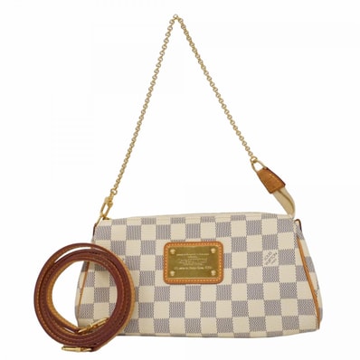 【6dc3757-k】ルイヴィトン ハンドバッグ ダミエ・アズール エヴァ N55214 ホワイト 2wayバッグ【中古】レディース