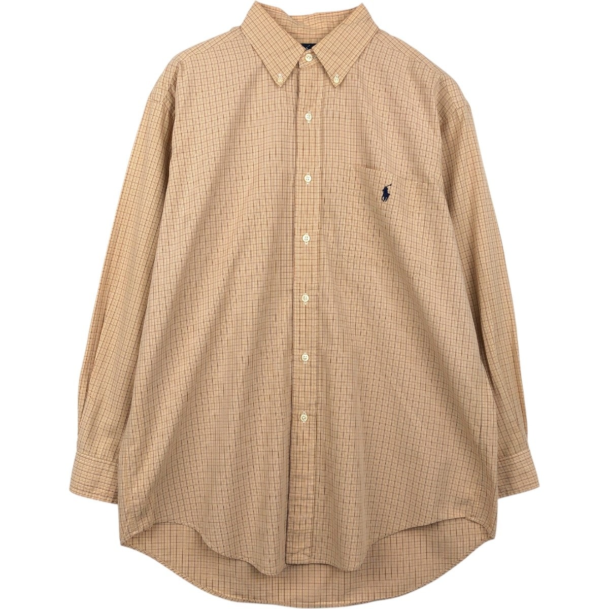 古着 ラルフローレン Ralph Lauren YARMOUTH 長袖 ボタンダウンチェックシャツ メンズL相当/eaa659342