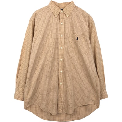 古着 ラルフローレン Ralph Lauren YARMOUTH 長袖 ボタンダウンチェックシャツ メンズL相当/eaa659342