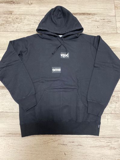 Supreme / Comme des Garçons SHIRT® Split Box Logo Hooded Sweatshirt "Black"