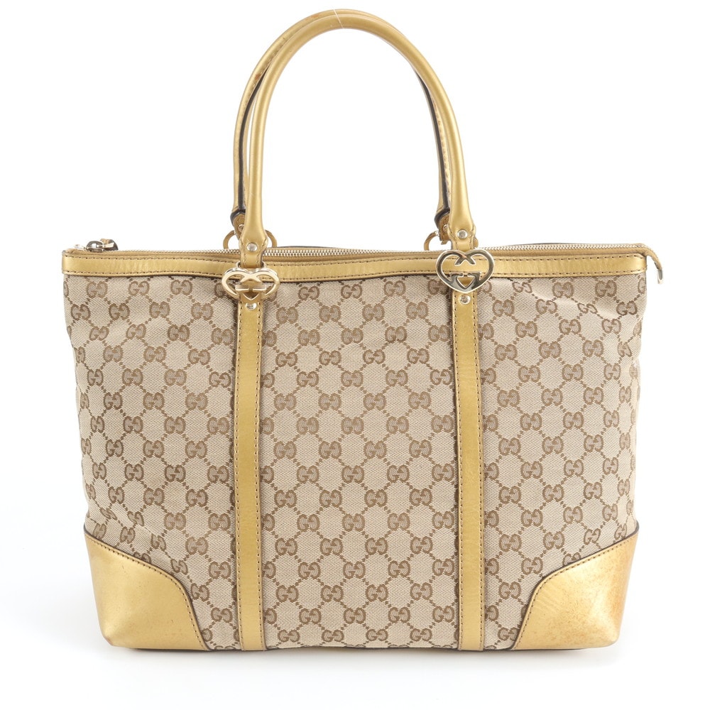 ■美品 グッチ GGキャンバスラブリー 257068 トート バッグ