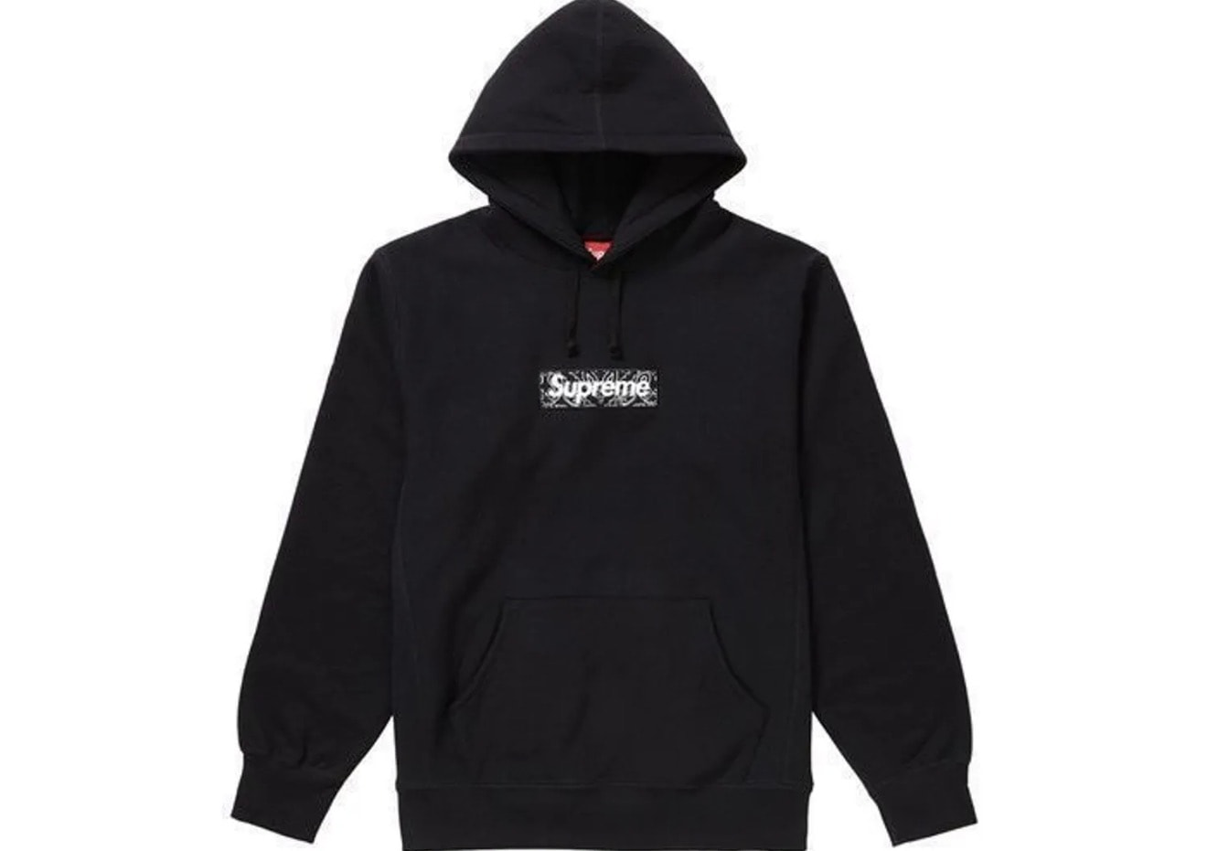 Supreme Bandana Box Logo Hooded Sweatshirt "Black"