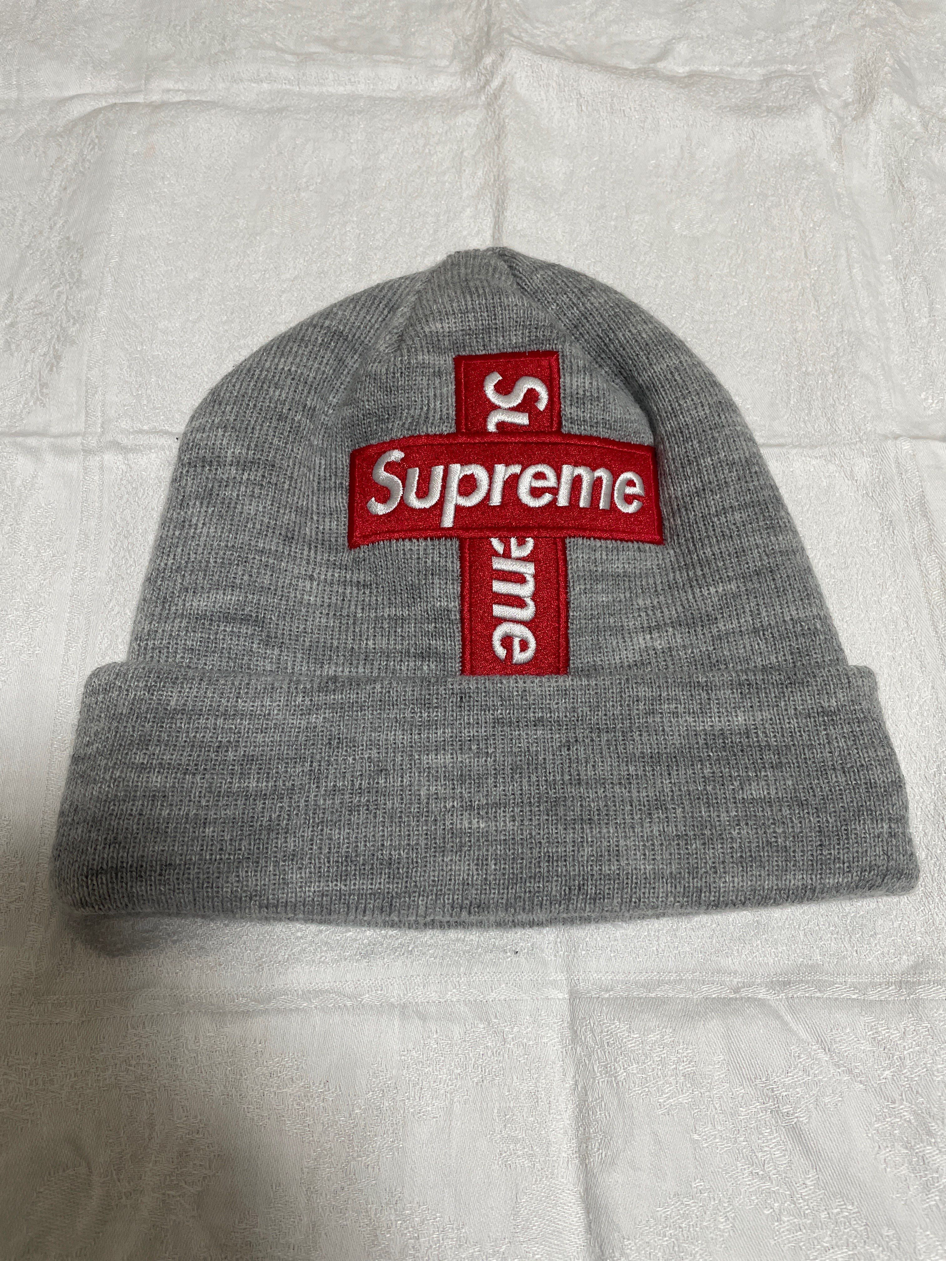 Supreme New Era® Cross Box Logo Beanie "Grey"