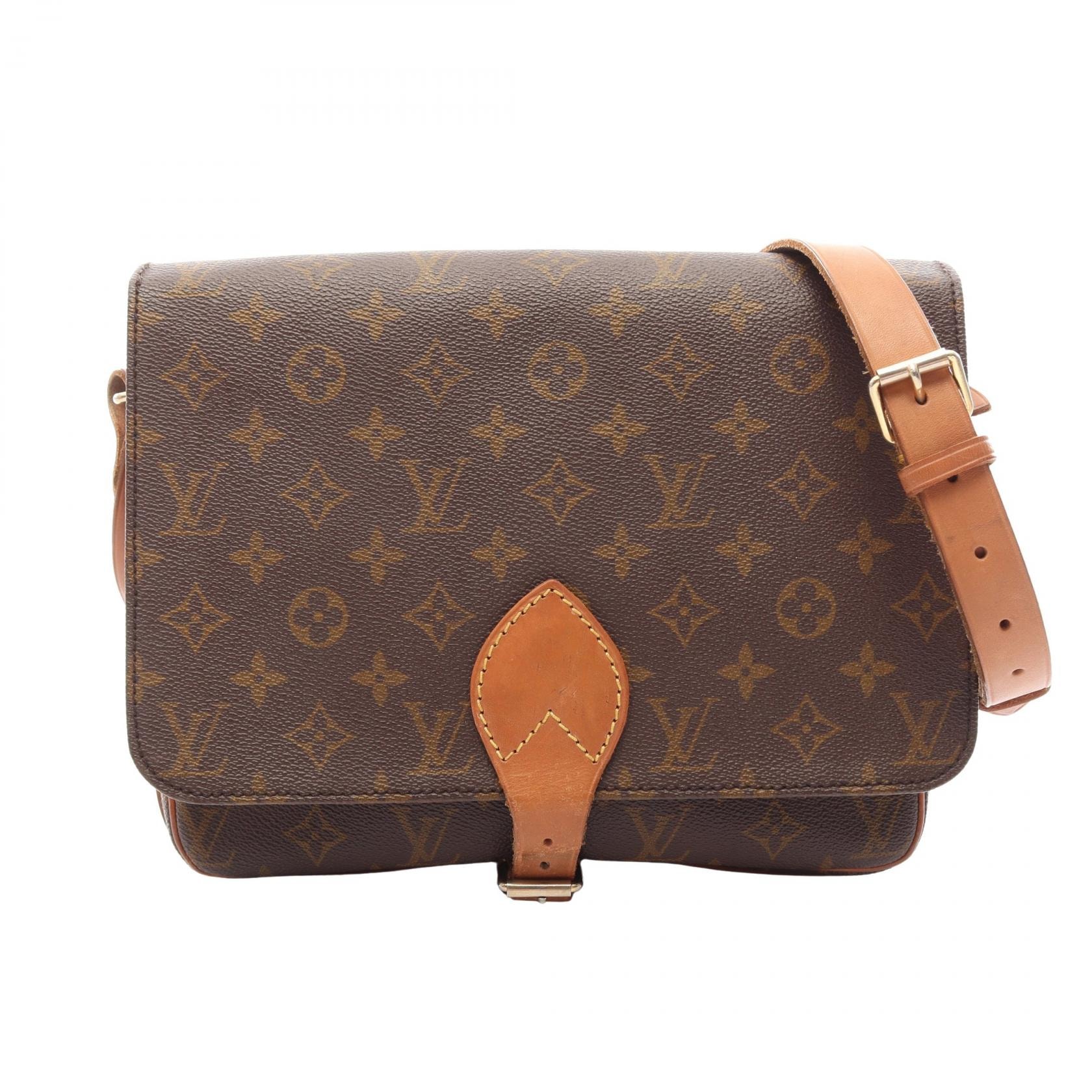 ルイ・ヴィトン LOUIS VUITTON カルトシエールGM ショルダーバッグ バッグ PVCコーティングキャンバス レザー モノグラム レディース ブラウン系 M51252 【中古】