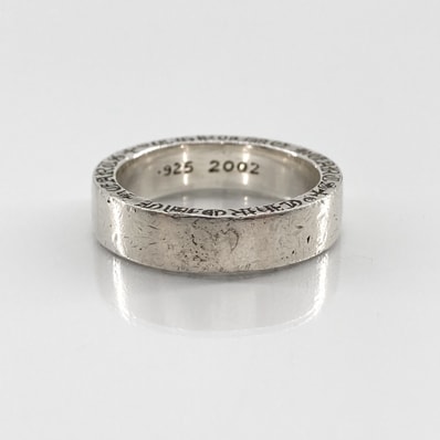 CHROME HEARTS(クロムハーツ) SPACER PLN 6mmスペーサープレーン SV925 #22.5号 リング・指輪 10.8g シルバー