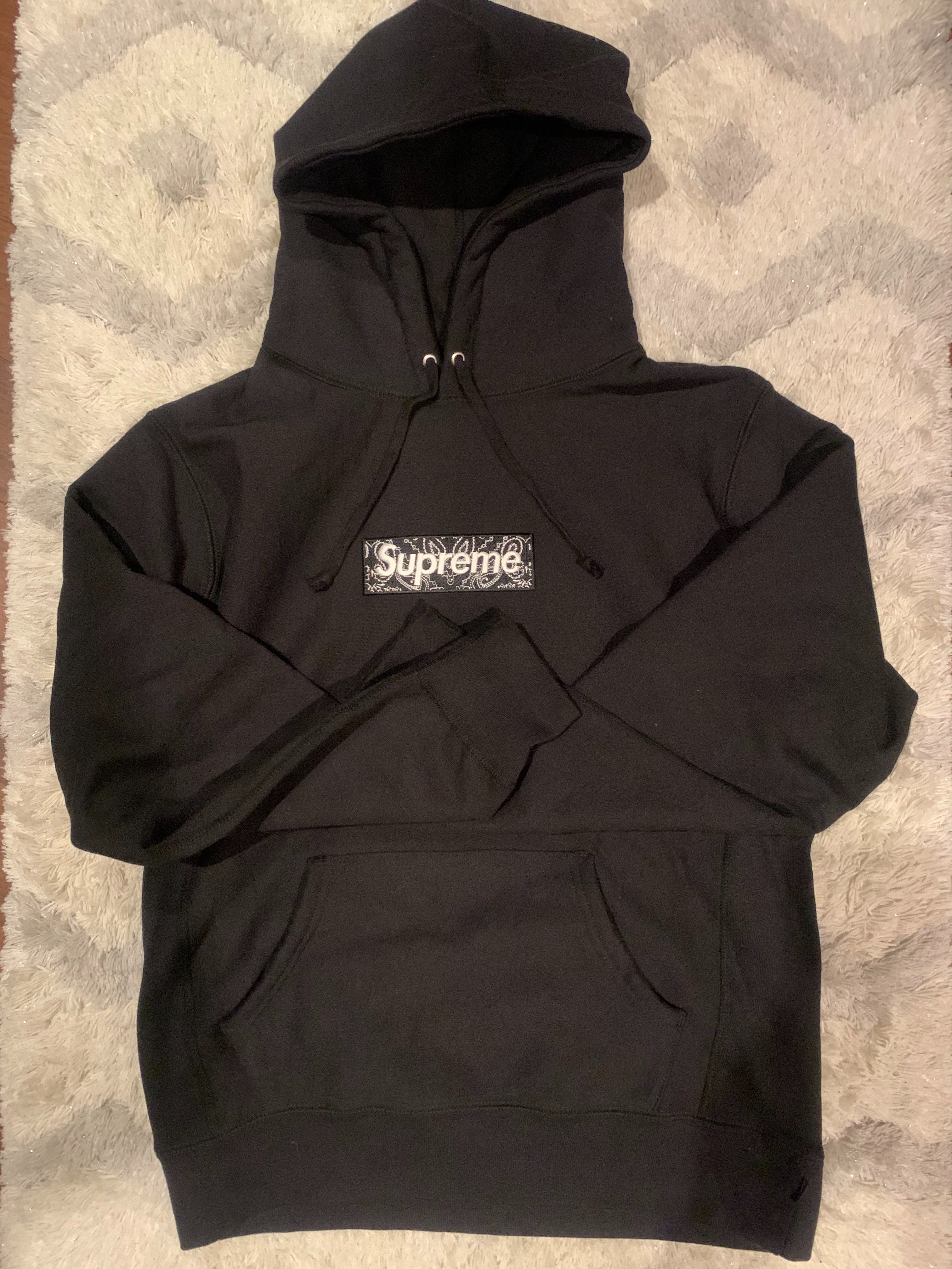 Supreme Bandana Box Logo Hooded Sweatshirt "Black"