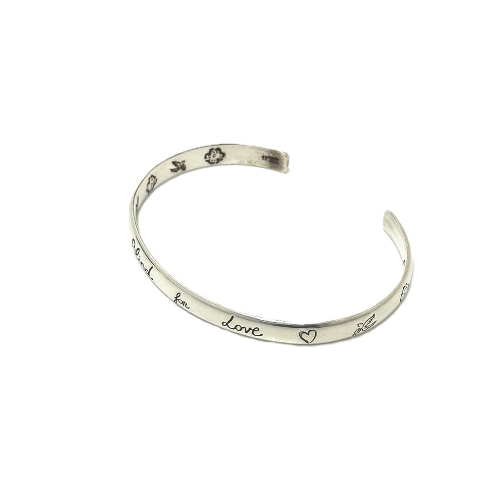 グッチ GUCCI ブラインドフォーラブ 454287 アクセサリー バングル ブレスレット 腕輪 シルバー バングル SV925 シルバー 美品