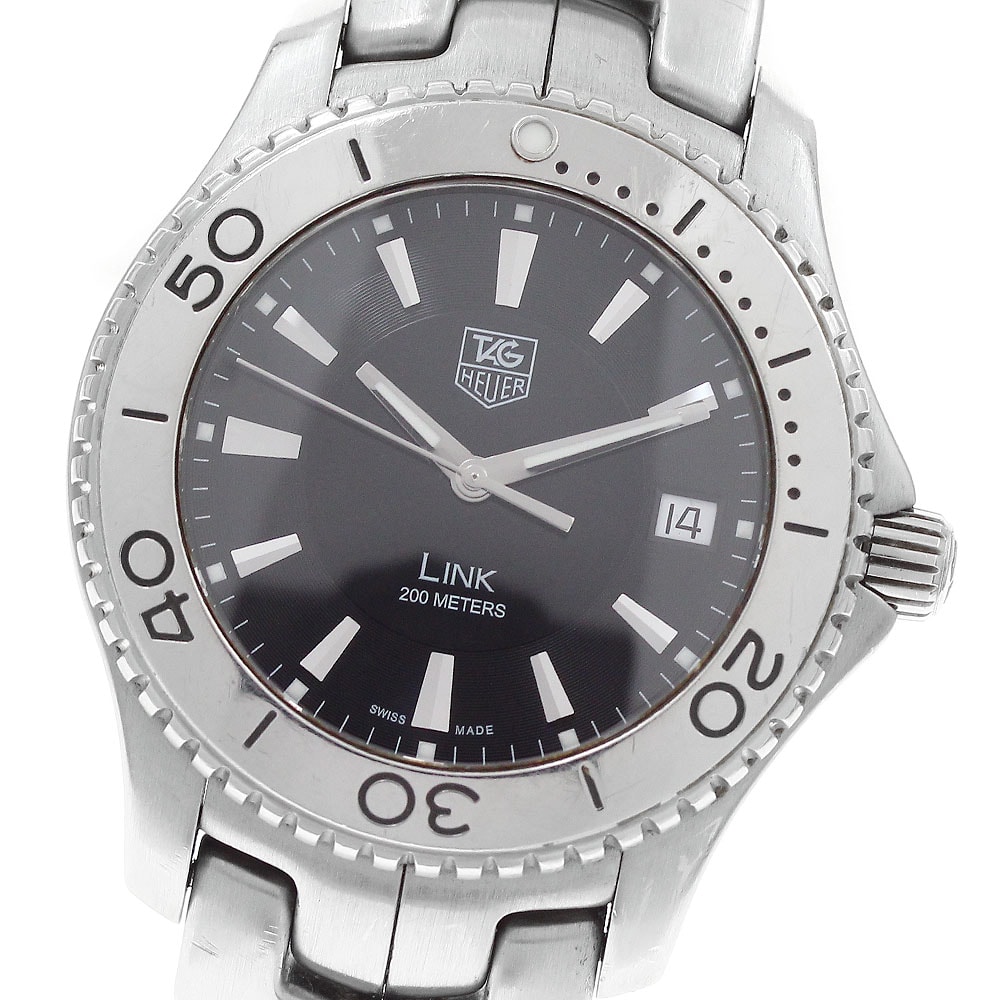 タグホイヤー リンク デイト WJ1110 クォーツ メンズ 【中古】
