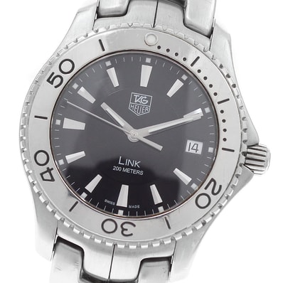 タグホイヤー リンク デイト WJ1110 クォーツ メンズ 【中古】