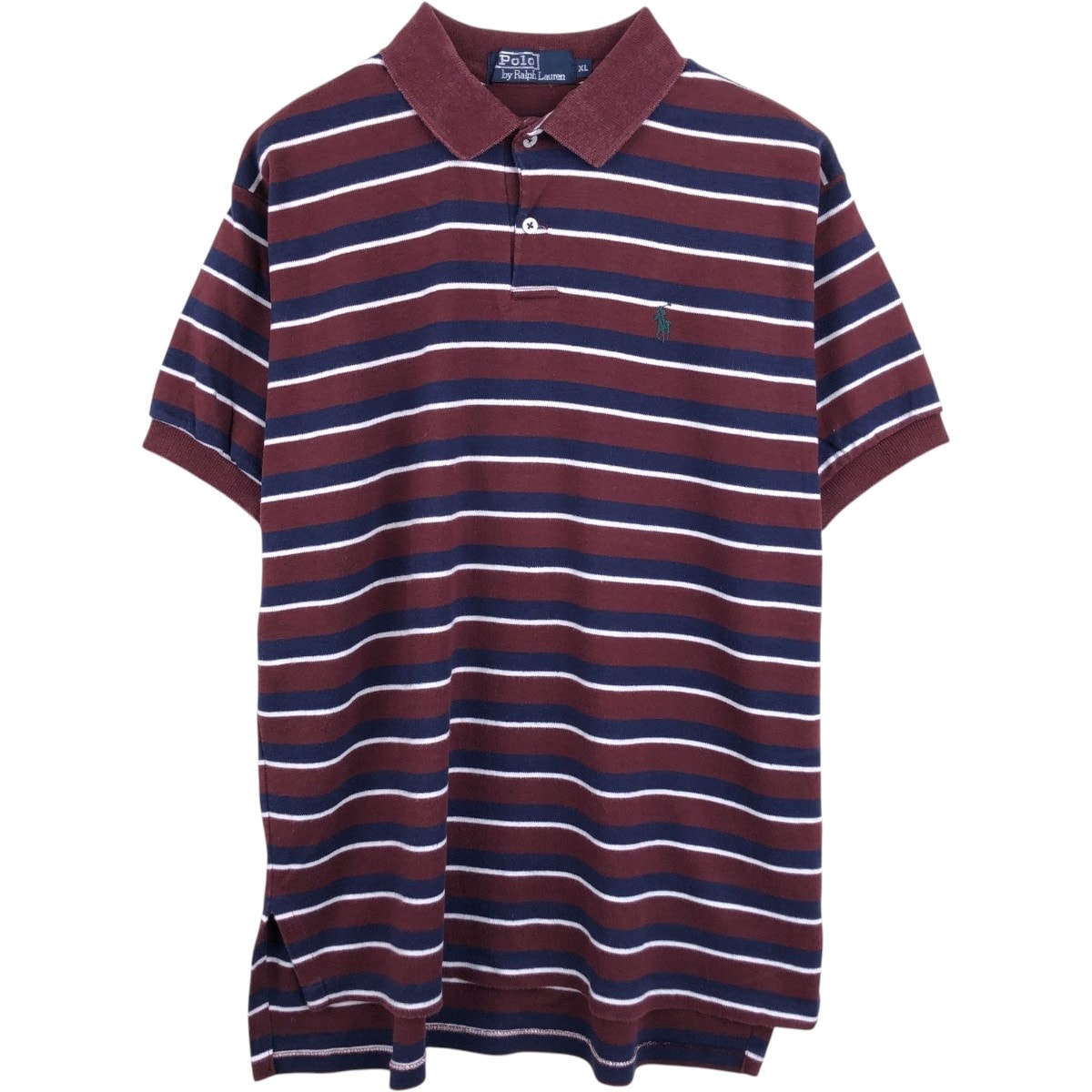 古着 ラルフローレン Ralph Lauren POLO by Ralph Lauren マルチボーダー 半袖 ボーダー ポロシャツ メンズXL相当/eaa667483