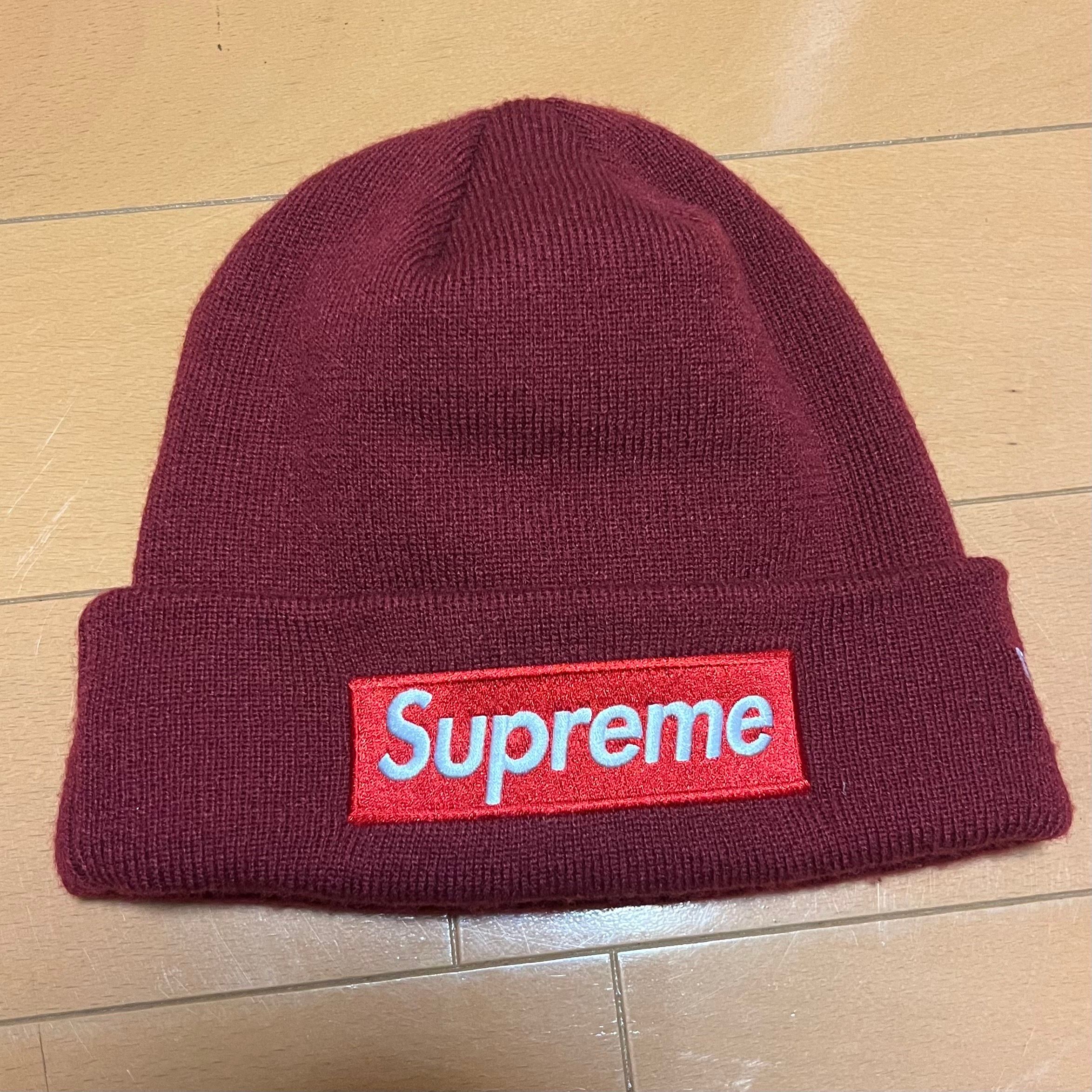 Supreme New Era Box Logo Beanie "Cardinal"
