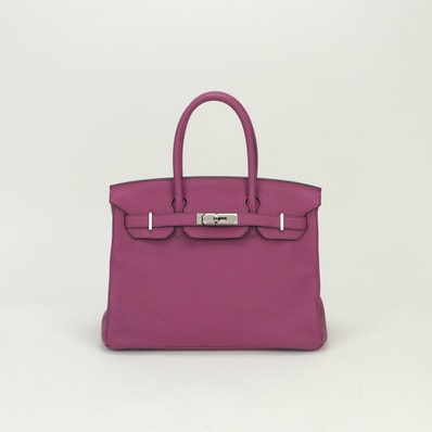 エルメス HERMES バーキン30 バーキン 30 バッグ トートバッグ トゴ ローズパープル Rosepurple パープル Purple 紫 シルバー金具 ハンドバッグ