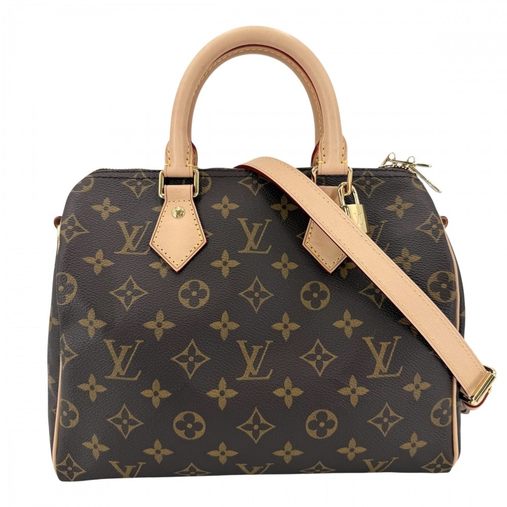 LOUIS VUITTON ルイヴィトン 2WAY モノグラム スピーディバンドリエール 25 ハンドバッグ ショルダーバッグ 肩掛け 斜め掛け M46977    ブラウン 茶 ゴールド金具 レディース 美品【中古品】