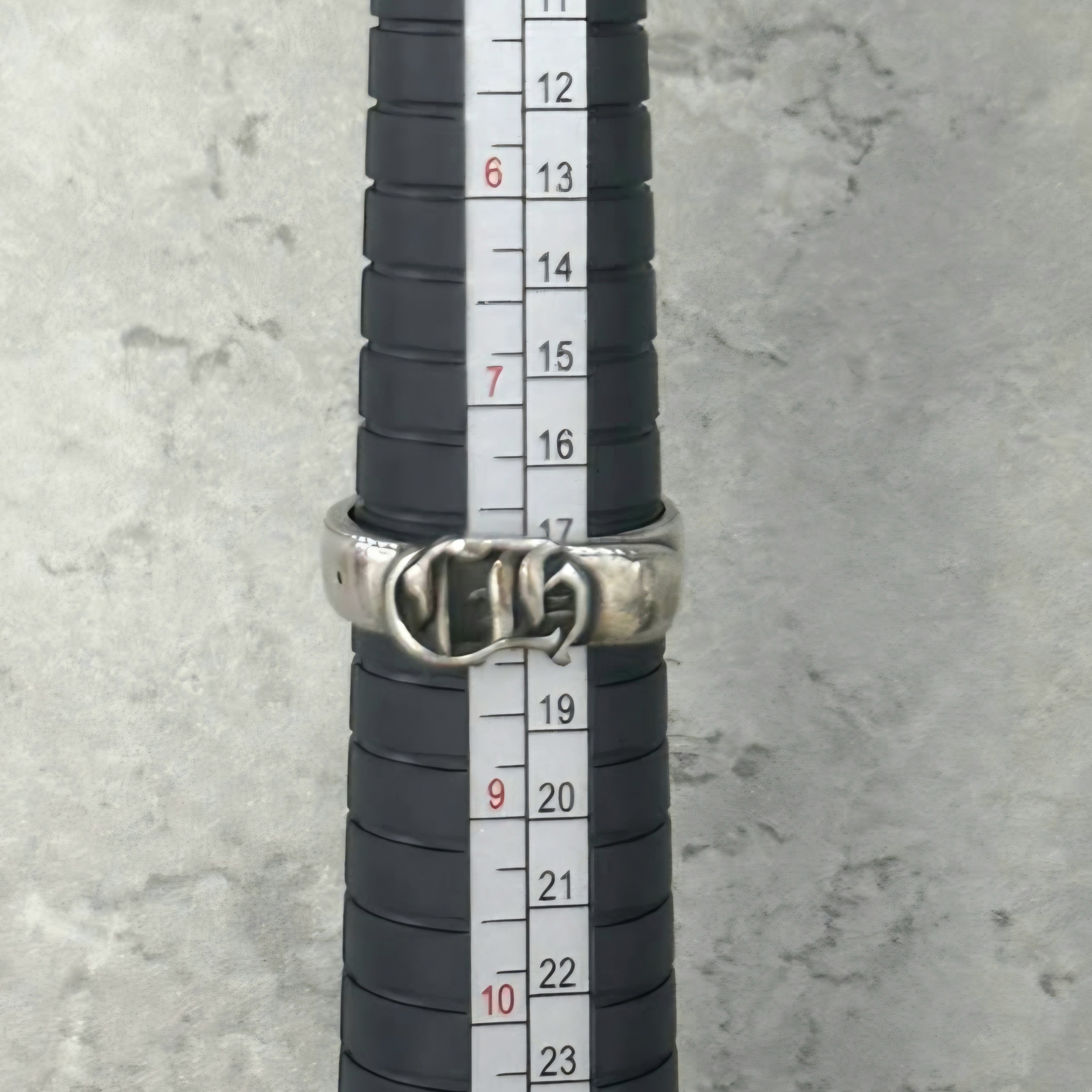 Chrome Hearts Belted CH Logo Small Ring "Silver"