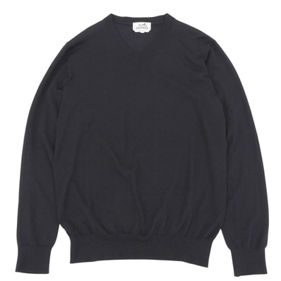 美品 エルメス ニット ブラック メンズ XL 52-5710