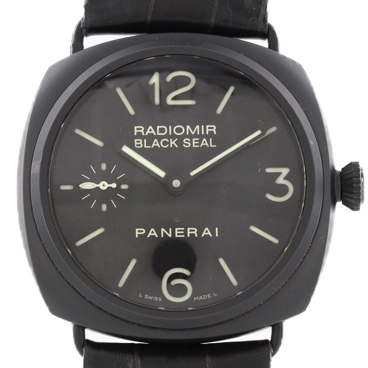 【ノーメンテナンス還元価格】パネライ ラジオミールブラックシール セラミック PAM00292 セラミック 手巻