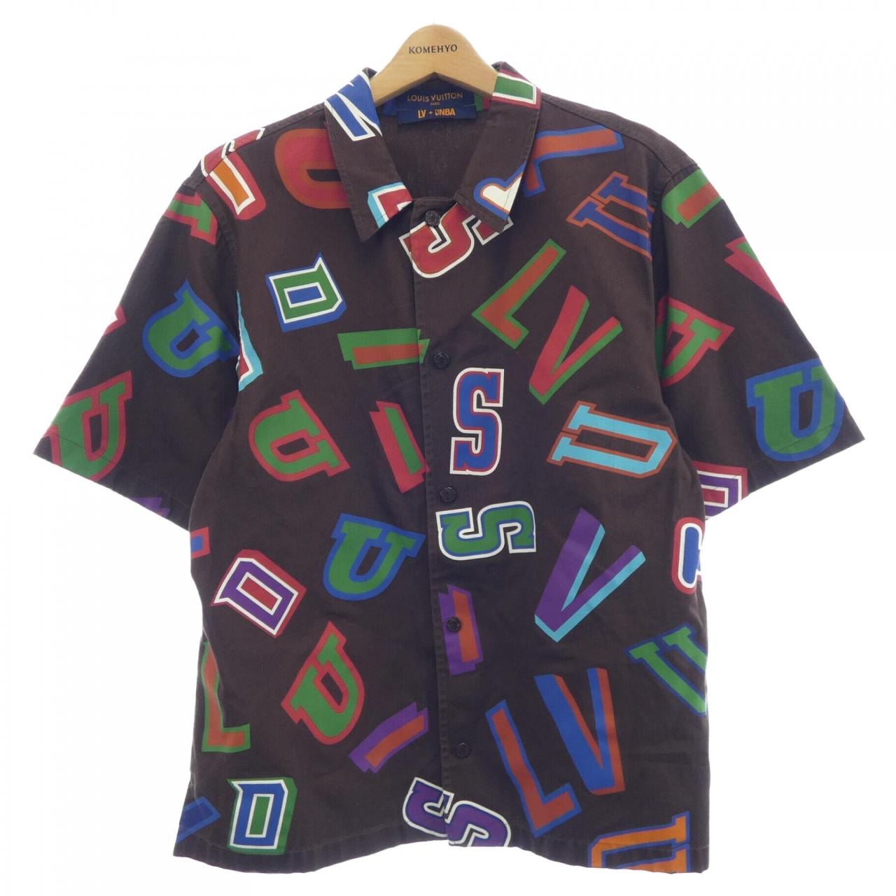 ルイヴィトン LOUIS VUITTON NBAバスケットボールレターオーバーシャツ HLS01WES9 S/Sシャツ