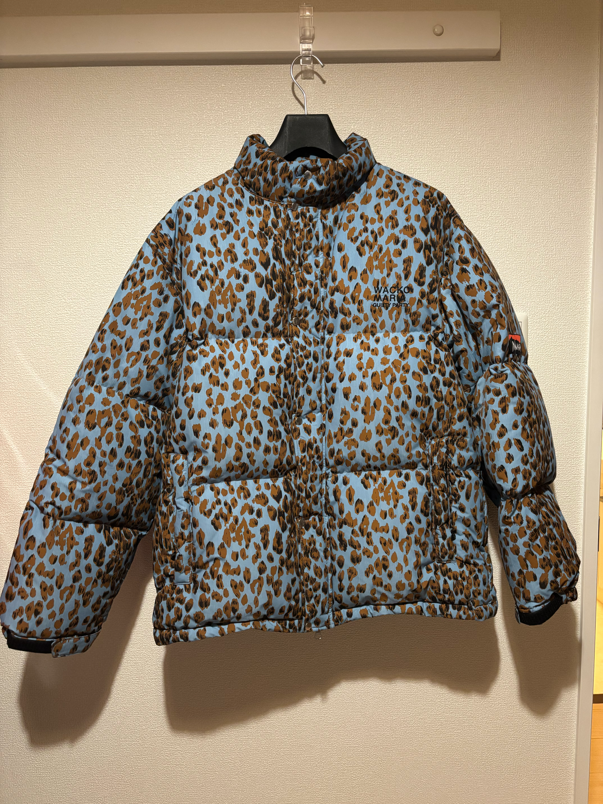 WACKO MARIA x NANGA Leopard Down Jacket "Blue"