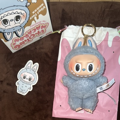 POP MART THE MONSTERS (LABUBU) Exciting Macaron Plush Series SEA SALT COCONUT