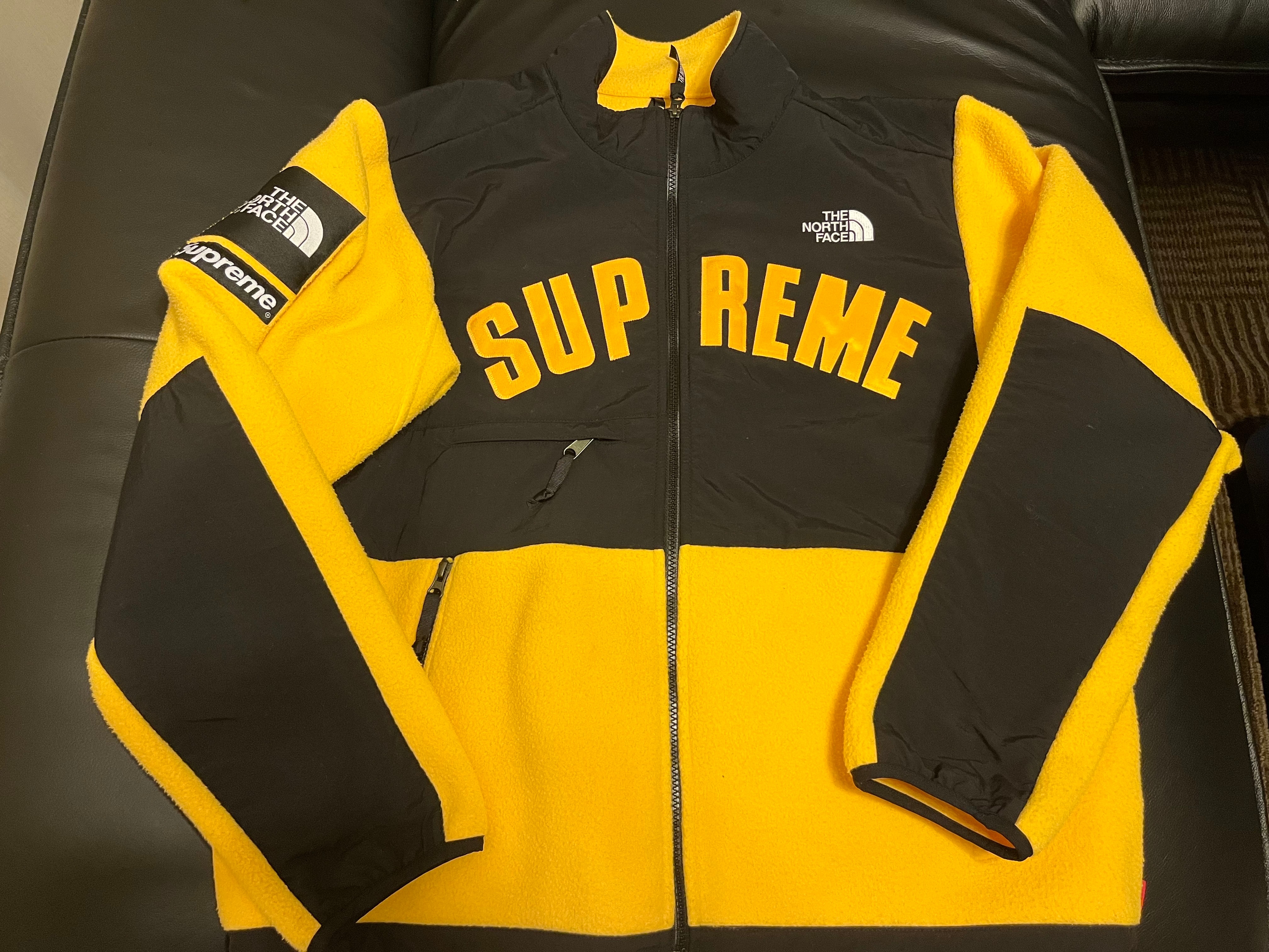 Supreme x The North Face Arc Logo Denali Fleece Jacket "Yellow"