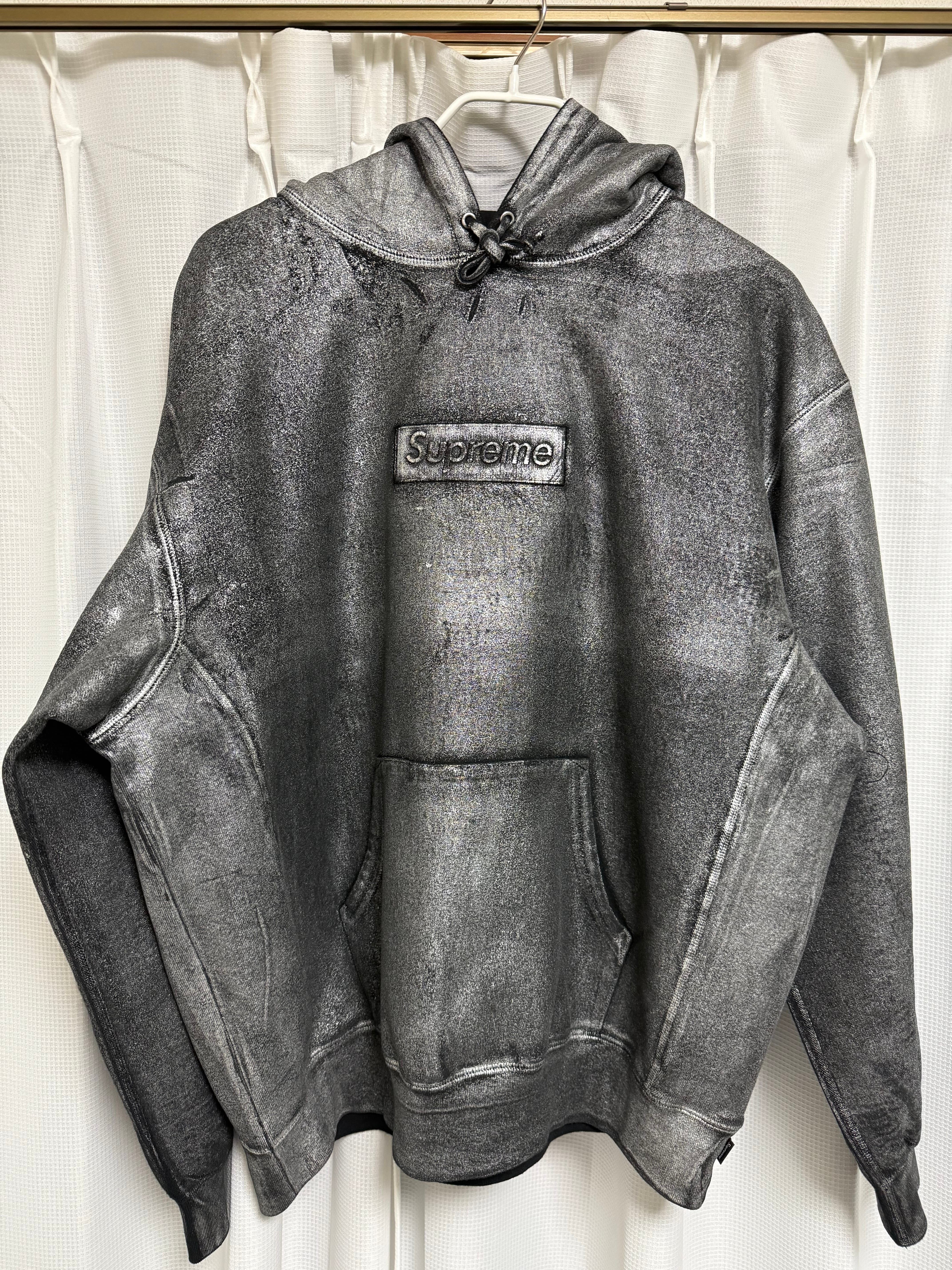 Supreme x MM6 Maison Margiela Foil Box Logo Hooded Sweatshirt "Black"