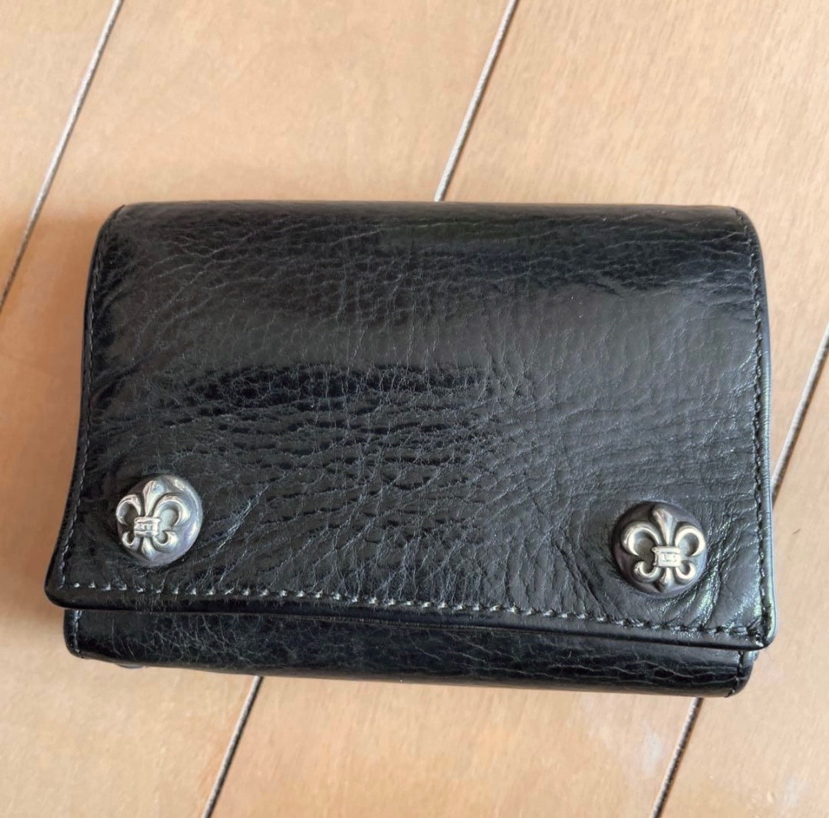CHROME HEARTS クロムハーツ フレアボタン 3フォールドウォレット 財布