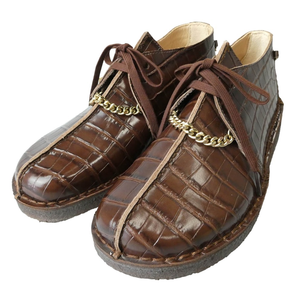 Supreme シュプリーム その他靴 24AW Clarks MARTINE ROSE Desert Trek クロコ型押し デザート シューズ ブラウン系 US8 1/2【新古品】【未使用】【中古】