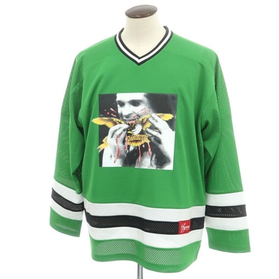 【中古】シュプリーム Supreme × ANTIHERO 2025年秋冬 Ozzy Hockey Jersey 長袖Tシャツ グリーン【サイズL】【メンズ】