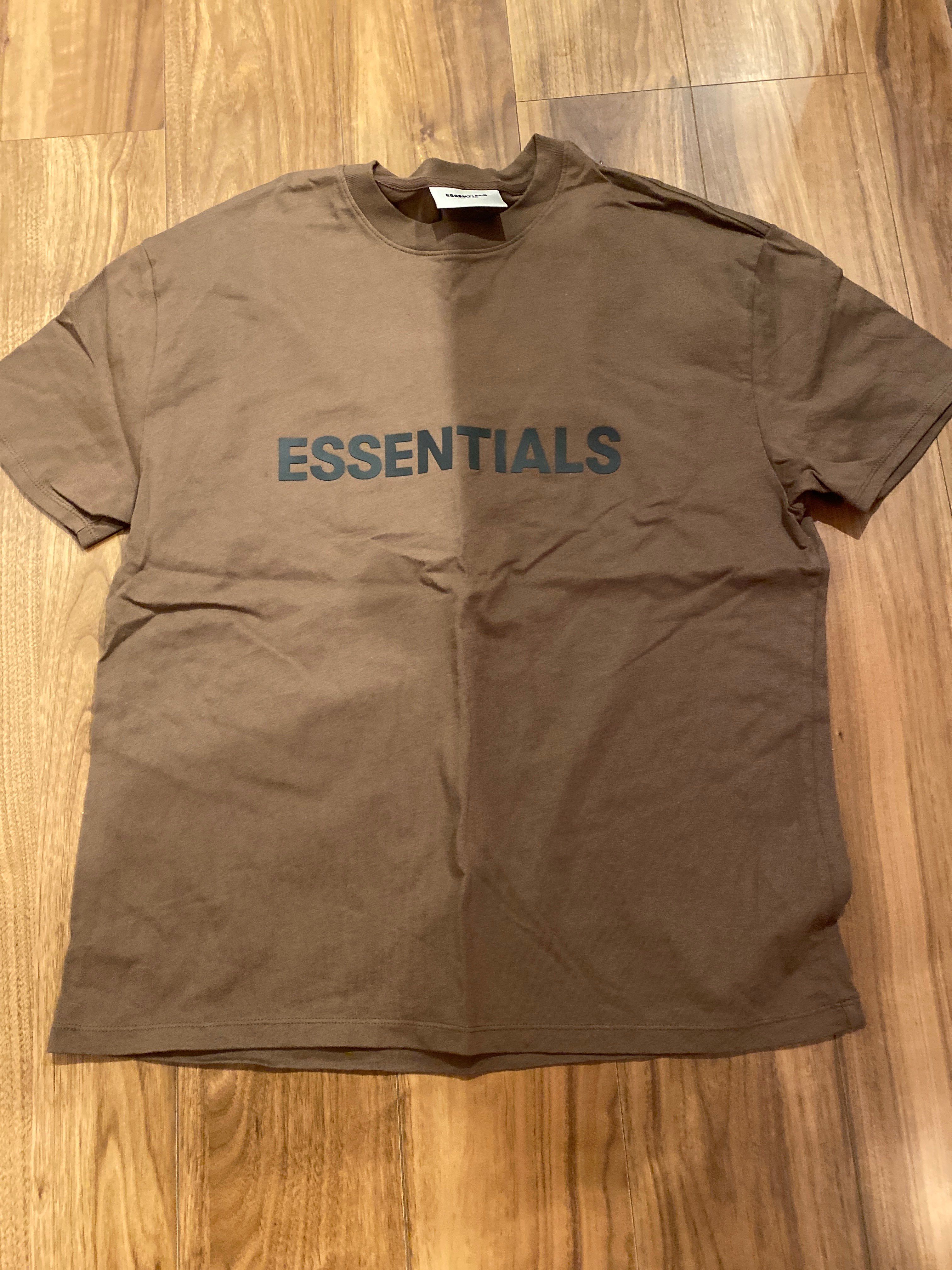 FEAR OF GOD ESSENTIALS / SSENSE Boxy T-Shirt Applique Logo "Rain Drum"