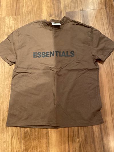 FEAR OF GOD ESSENTIALS / SSENSE Boxy T-Shirt Applique Logo "Rain Drum"