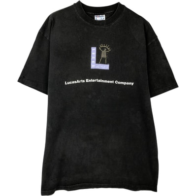 古着 80年代 ヘインズ Hanes BEEFY-T 青タグ LucasArts ルーカスアーツ アドバタイジングTシャツ USA製 メンズXL相当 ヴィンテージ/eaa646191