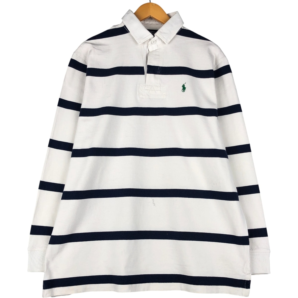 古着 ラルフローレン Ralph Lauren POLO by Ralph Lauren 長袖 ラガーシャツ メンズL相当/eaa601123