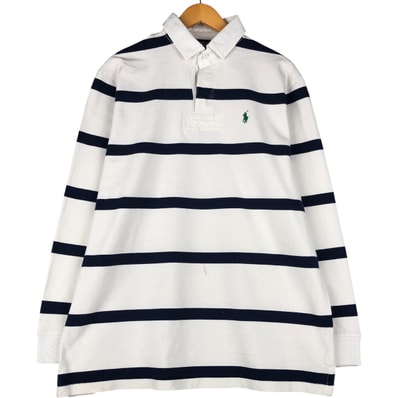 古着 ラルフローレン Ralph Lauren POLO by Ralph Lauren 長袖 ラガーシャツ メンズL相当/eaa601123