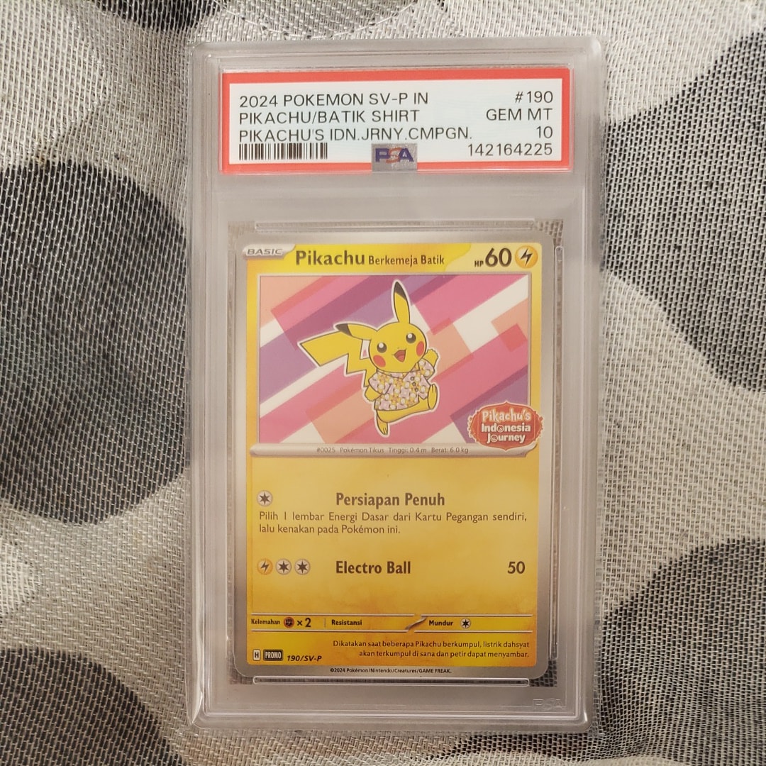 PSA10】バティックシャツを着たピカチュウ (フラワーピカチュウ柄) P
