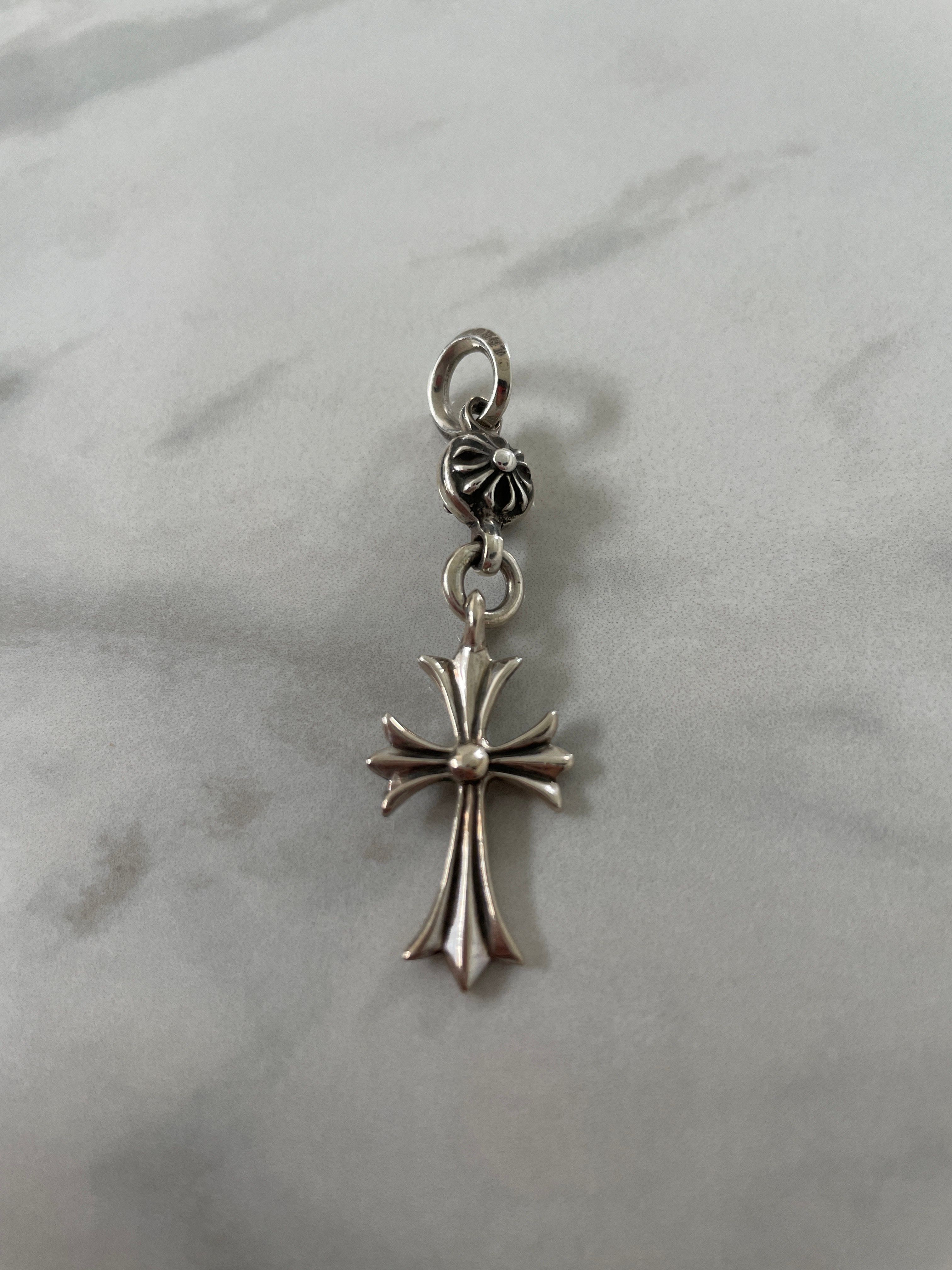 Chrome Hearts 1 Ball Tiny CH Cross Charm "Silver"