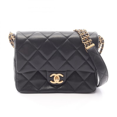 シャネル CHANEL マトラッセ ショルダーバッグ バッグ キャビアスキン(グレインドカーフ) レディース ブラック系 AS4637 【中古】