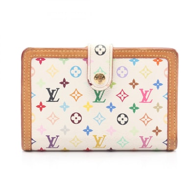 ルイ・ヴィトン LOUIS VUITTON ポルト モネ ビエ ヴィエノワ モノグラムマルチカラー ブロン 二つ折り財布 財布 レザー PVC レディース ホワイト系 M92987 【中古】