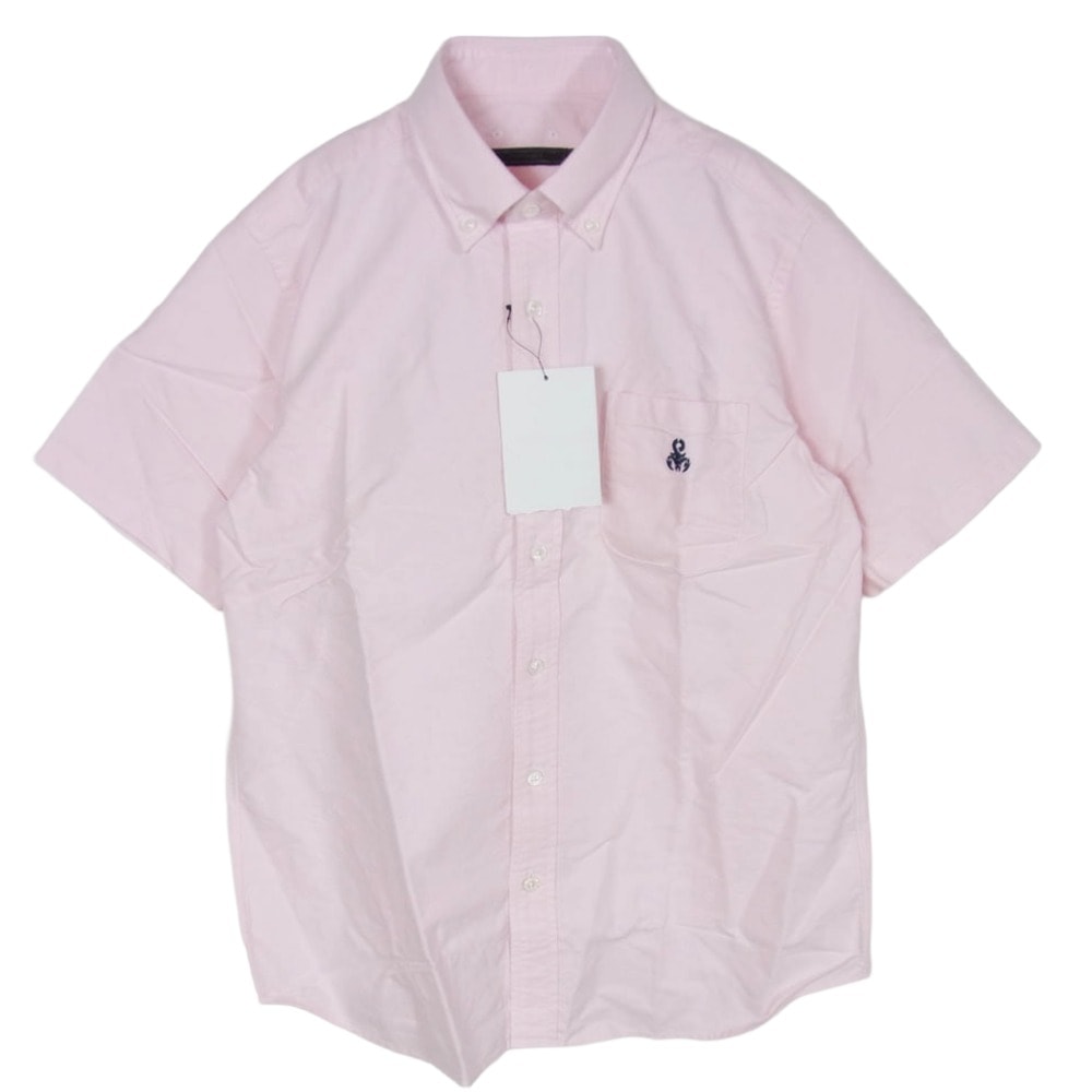 SOPHNET. ソフネット 半袖シャツ 11SS SOPH-110035 COTTON OXFORD S/S B.D SHIRT オックスフォード ボタンダウン 半袖 シャツ ピンク系 L【美品】【中古】